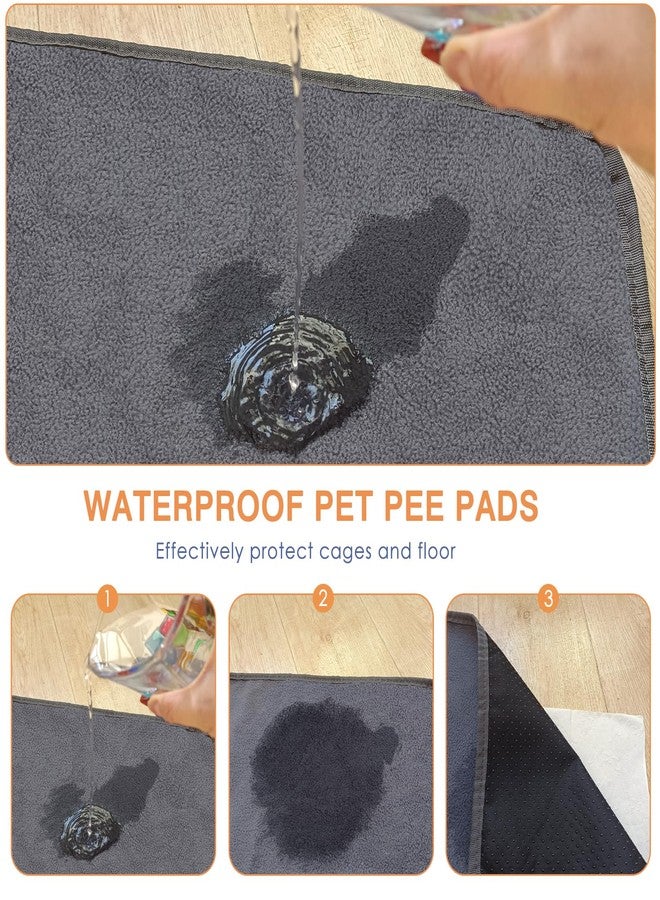 Mooydee Guinea Pig Fleece Cage Liners for C&C 2x4 Habitat, Washable Reusable Guinea Pig Bedding Super Absorbent Guinea Pig Pee Pads Anti Slip Mat for Rabbit Hamster Rat - 2 Pack 57.1" x 27.6" - Image 5